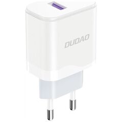 Φορτιστής Dudao Φορτιστής Dudao A20EU δικτύου USB-A 18W - λευκός + καλώδιο USB-A - USB-C