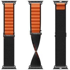 Λουράκι Spigen WBF1 Band για Apple Watch 6/7/8/9/10/SE/Ultra 1/2 44/45/46/49mm Μαύρο/πορτοκαλί