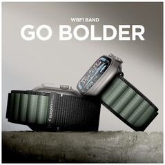 Λουράκι Spigen WBF1 Band για Apple Watch 6/7/8/9/10/SE/Ultra 1/2 44/45/46/49mm Μαύρο/πράσινο