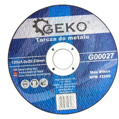 Geko Δίσκος κοπής μετάλλου 125x1.0 10/50/400 (G00027)