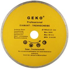 Geko διαμαντόδισκος 180mm x 22,23 πλήρης (G00243)