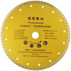 Geko Δίσκος διαμ.230mm turbo GEKO PROFI(40)