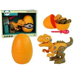 LeanToys Σετ Δεινόσαυρος Τυραννόσαυρος Ρεξ με Αυγό DIY Κατσαβίδι Πορτοκαλί