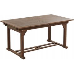 Beliani Σετ κήπου από ξύλο ακακίας τραπέζι και 6 καρέκλες με μπλε ομπρέλα AMANTEA Lumarko!