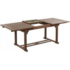 Beliani Σετ κήπου από ξύλο ακακίας τραπέζι και 6 καρέκλες με μπλε ομπρέλα AMANTEA Lumarko!