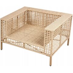 Zestaw ogrodowy ze stolikiem dla 4 osób CALASETTA Lewostronny Technorattan Beżowy