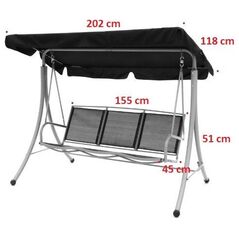 Κούνια κήπου Palmanova, γκρι