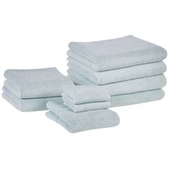 Beliani Σετ με 9 βαμβακερές πετσέτες μέντα MITIARO Lumarko! 12645803 4255664804969