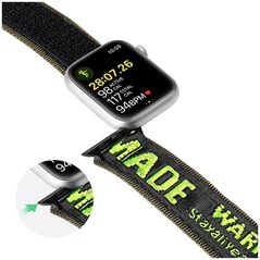 Λουράκι Dux Ducis Dux Ducis (Outdoor Version) για Apple Watch Ultra, SE, 8, 7, 6, 5, 4, 3, 2, 1 (49, 45, 44, 42 mm) νάιλον βραχιόλι μαύρο-πράσινο