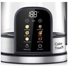 Rohnson Color Touch βραστήρας, 2200 W, 6 θερμοκρασίες, 1.7 l, LED οθόνη, πίνακας αφής, γυαλί