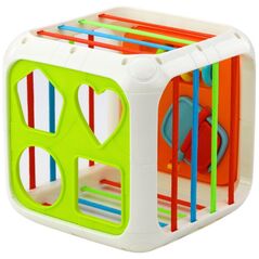 Εκπαιδευτικός Αισθητηριακός Κύβος για Παιδιά με Ελαστικά Πλέγματα Πολύχρωμος
