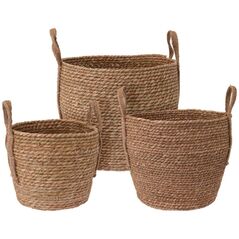 Καλάθι Lumarko με λαβές 38x38x33cm από θαλάσσιο γρασίδι!