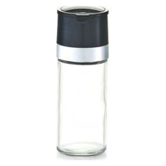 Μύλος μπαχαρικών Zeller Γυάλινος μύλος για αλάτι/πιπέρι, 4.5x13cm, μαύρος