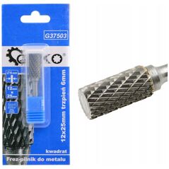 Geko Λίμα φρέζας για μέταλλο από καρβίδιο βολφραμίου 12x25mm άξονας 6mm (τετράγωνο) (200)