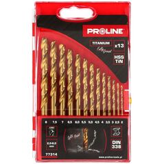 Τρυπάνι Pro-Line DRILLS FOR METAL HSSTIN DIN338 GRANDING 13PCS (2-8MM) PROLINE