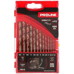 Τρυπάνι Pro-Line DRILLS FOR METAL HSSCO DIN338 GRANDING 13PCS (1,5-6,5MM) PROLINE