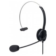 Ακουστικά Manhattan Manhattan 180498 ακουστικά/ακουστικό σετ Ενσύρματο Κεφαλόδεσμος Γραφείο/τηλεφωνικό κέντρο USB Τύπου-A Μαύρο