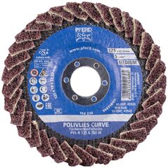 Δίσκος λείανσης τσόχας PFERD Curve PVL-R 125 A 180 M