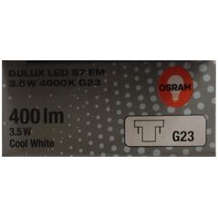 OSRAM DULUX LED S 400lm 3,5W/840 (7W) G23 EM/230V