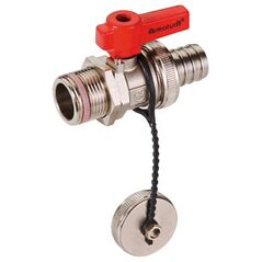 KFA Σφαιρική βαλβίδα αποστράγγισης με σύνδεσμο και τάπα 3/4" 705-010-20