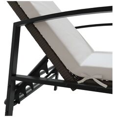 TRITON Ξαπλώστρες με τραπέζι, 2 τεμ., πολυρατάν, καφέ