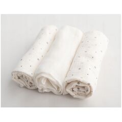 Πάνες MUSLIN DESIGN με σχέδιο, σετ 3, μέγεθος 70x80