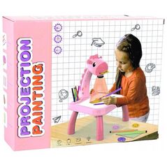 Προβολέας Teka για εκμάθηση σχεδίασης δεινοσαύρων ροζ