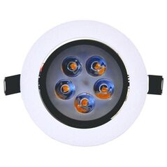 Φωτιστικό LED χωνευτό TOPE ANDA, IP40, 5W, 3500K, 351 lm, λευκό, στρογγυλό, O10.8 x h5cm