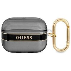 Θήκη προστασίας Guess Strap Collection για AirPods Pro μαύρη