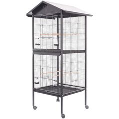 Βολιέρα για πουλιά CHIC DUO μαύρη H165