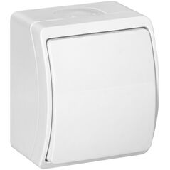 Διακόπτης μονοπολικός επιφανειακής τοποθέτησης AQUATIC, IP44, λευκός Orno