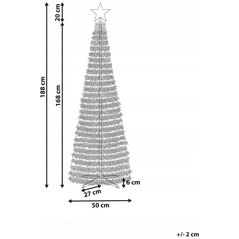 Beliani Τεχνητό Χριστουγεννιάτικο δέντρο με πολύχρωμα φώτα Smart LED και εφαρμογή 188 cm SAARLOQ Lumarko! 13291171 4255664842466