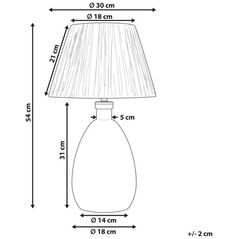Επιτραπέζιο φωτιστικό Beliani Διαφανές γυάλινο επιτραπέζιο φωτιστικό BLANCO Lumarko! 13294919 4255664831545