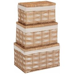 Κουτιά αποθήκευσης πλεκτά ROSY, 3 δοχεία ATMOSPHERA