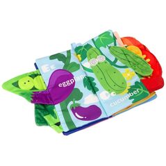 LeanToys Μαλακό Βιβλιαράκι Λαχανικά Θορυβώδες Σφυρίζον Πολύχρωμο Για Βρέφη
