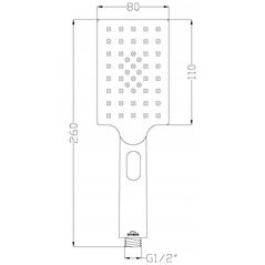 Ακουστικό ντους Invena SLUCHAWKA NATRYSKOWA NYKS 3 FUNKCYJNA CHROM