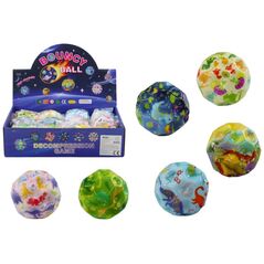 LeanToys Φωτεινή Μπάλα Αναπήδησης και Ζυμώματος με Εξογκώματα Δεινόσαυροι 7cm