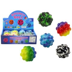 Μπάλα Αναπήδησης και Ζυμώματος με Προεξοχές Πολύχρωμη 6,5cm LeanToys
