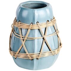 Beliani Διακοσμητικό βάζο από τερακότα 27 εκ. μπλε KAMERING Lumarko! 12831601 4255664812988