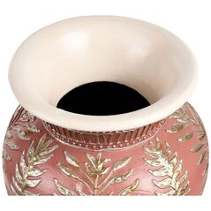 Beliani Διακοσμητικό βάζο από τερακότα 60 cm λευκό και καφέ SEPUTIH Lumarko! 12831607 4255664813053