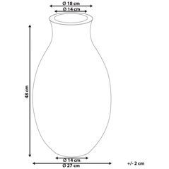 Beliani Διακοσμητικό βάζο από τερακότα 48 εκ. μπλε STAGIRA Lumarko! 12831630 4255664813947