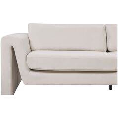 Beliani Ανοιχτός μπεζ βελούδινος καναπές MAUNU Lumarko! 13300688 4255664853172