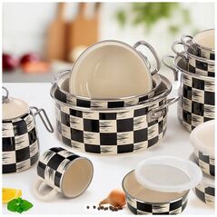 Σμάλτο κατσαρόλα SZACHOWNICA 26 εκ., 5 λ