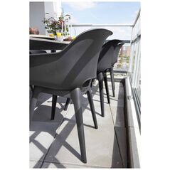 Καρέκλες κήπου Akola, 2 τεμ., γραφίτης