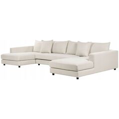 Beliani 5θέσιος καναπές ανοιχτό μπεζ LILVIKEN Lumarko! 13300693 4255664846488