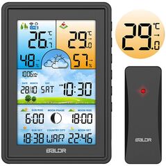 Μετεωρολογικός σταθμός Berdsen Μετεωρολογικός σταθμός με οθόνη BD-906 μαύρη