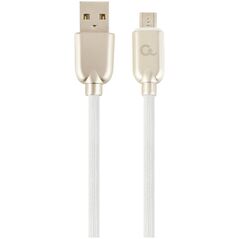 Καλώδιο USB Gembird USB-A - microUSB 1 m Λευκό (CC-USB2R-AMmBM-1M-W)