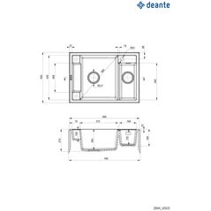 Νεροχύτης Deante MAGNETIC - γρανιτένιος μαγνητικός 1.5-θαλάμων Λευκός (ZRM A503)