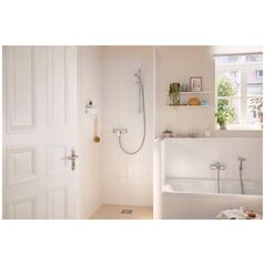 Μπαταρία μπάνιου Hansgrohe Hansgrohe Rebris S Μίκτης μπανιέρας μονού μοχλού Εξωτερική εγκατάσταση χρώμιο