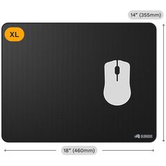 Glorious Gaming Glorious Mouse Pad 2 XL - Ραμμένο - Μαύρο, Μαύρο, Μονοχρωματικό, Ύφασμα, Καουτσούκ, Αντιολισθητική βάση, Gaming mouse pad